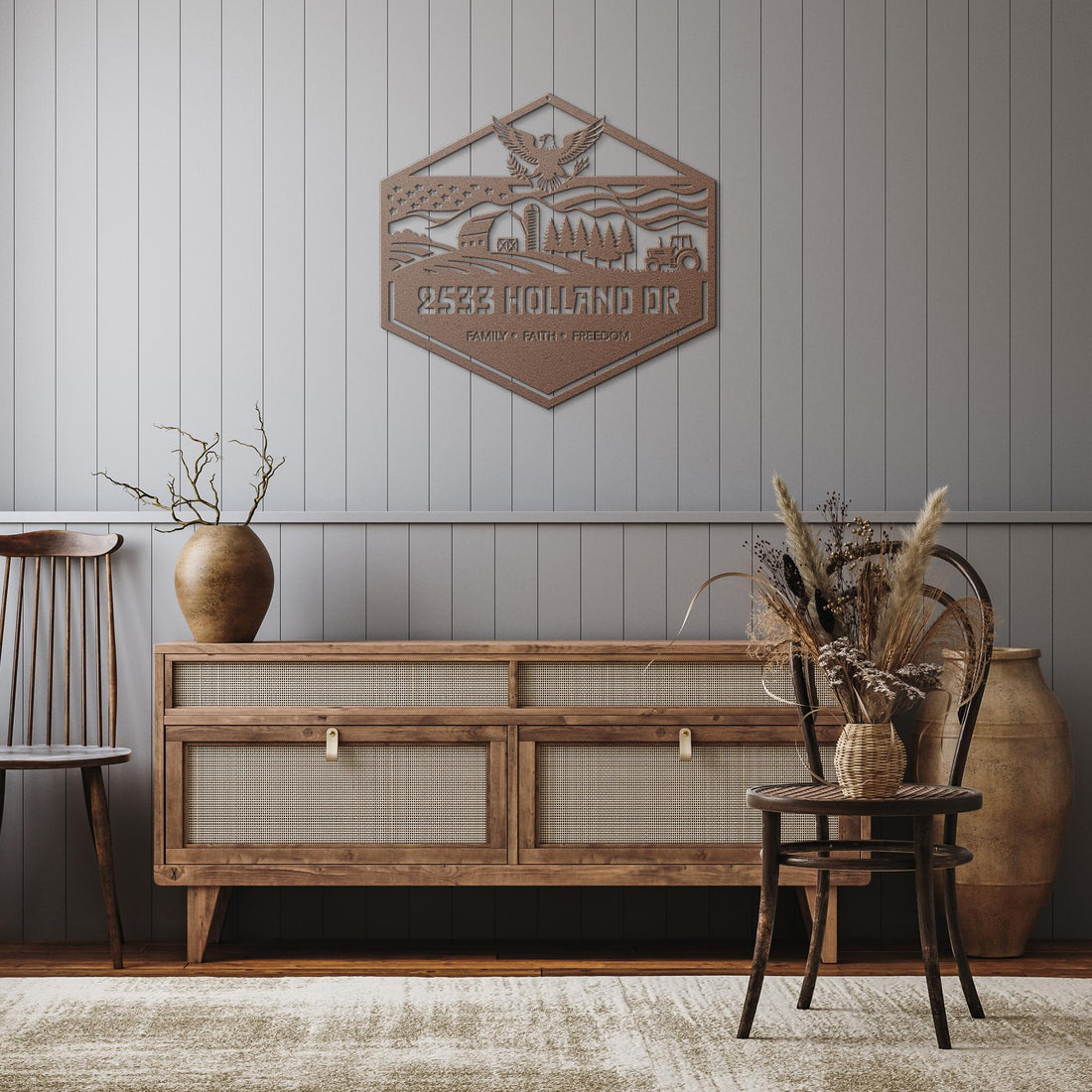 Personalized_Patriotic_Farm_Address_Sign_Copper_Rustic_Hallway_Mockup.png_15872210