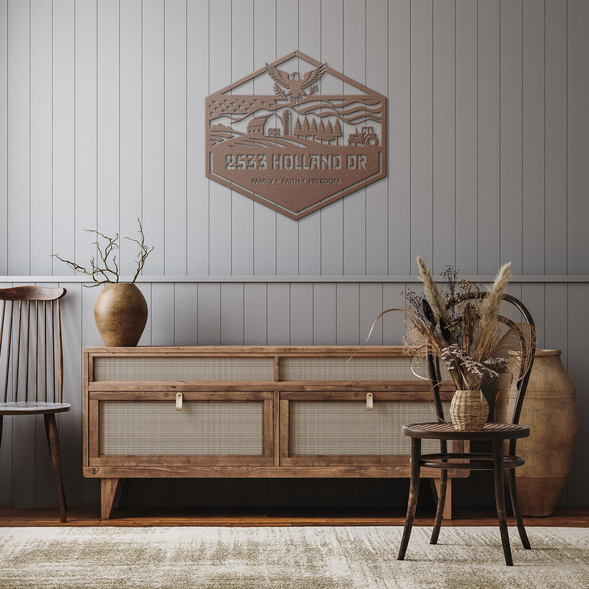 Personalized_Patriotic_Farm_Address_Sign_Copper_Rustic_Hallway_Mockup.png_15872210