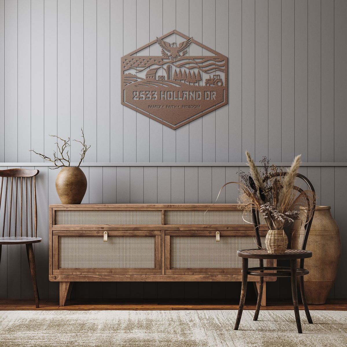 Personalized_Patriotic_Farm_Address_Sign_Copper_Rustic_Hallway_Mockup.png_15872210