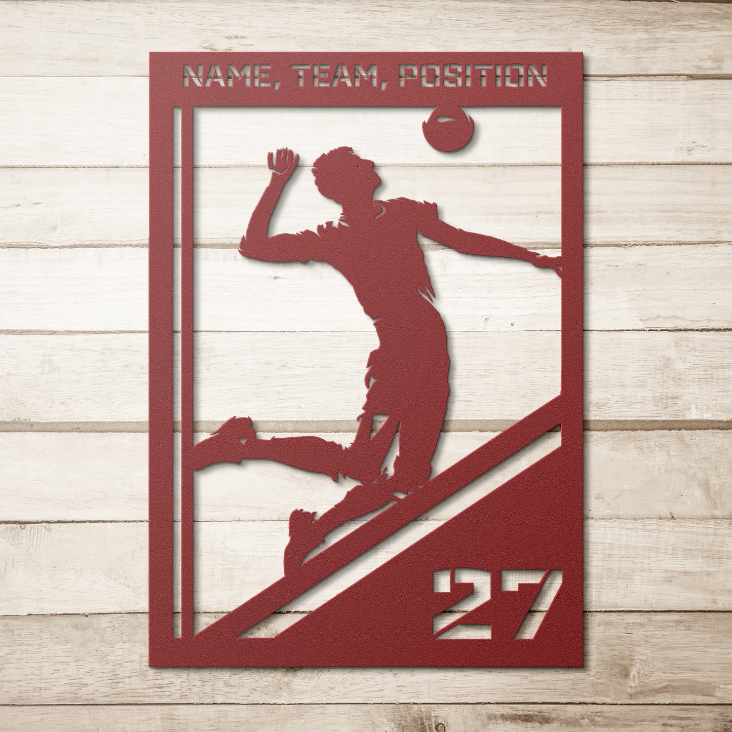 Personalized Volleyball Metal Wall Art