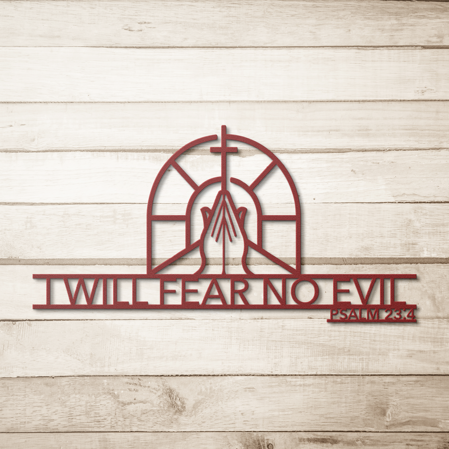 Psalm 23.4 I Will Fear No Evil Christian Metal Art