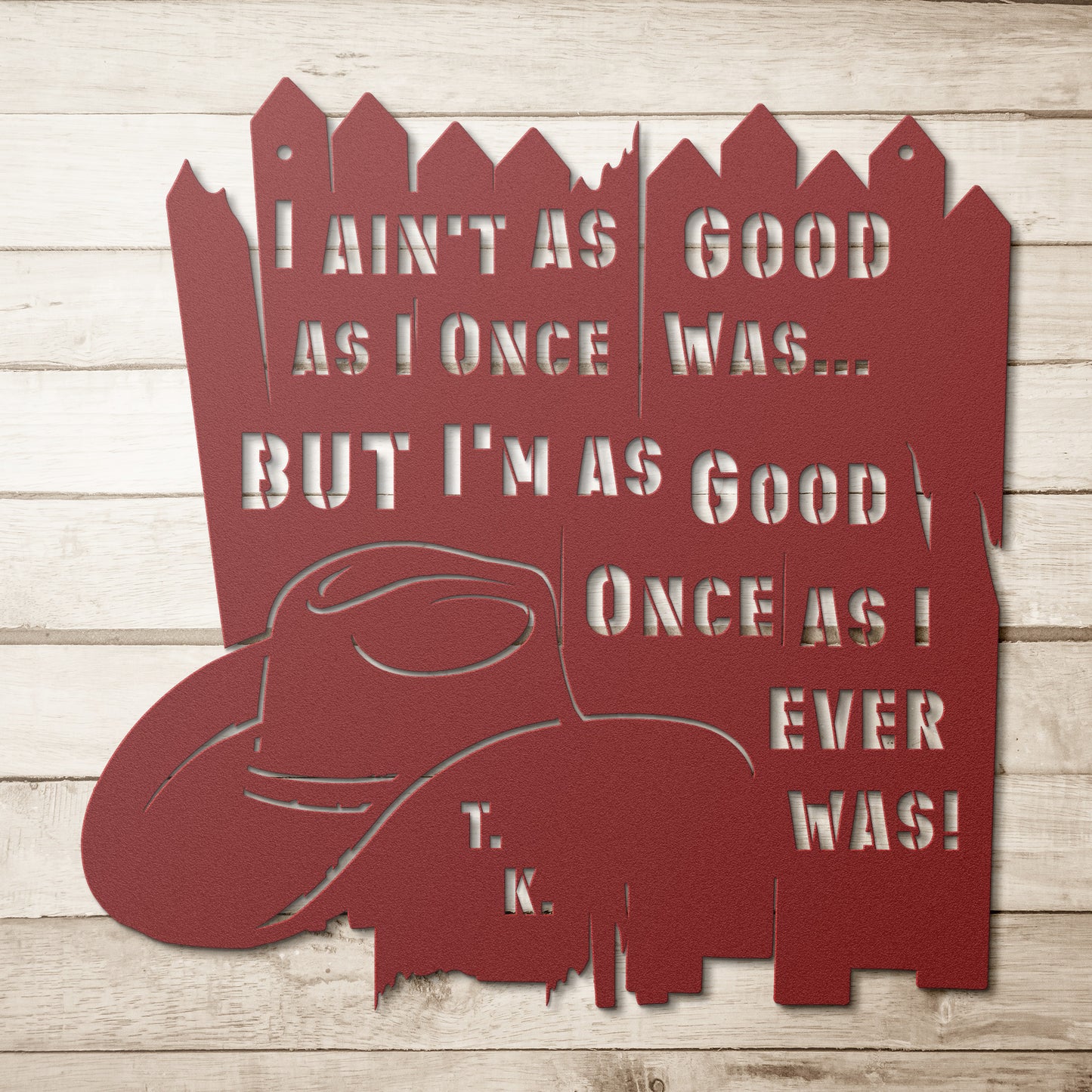 Rest in Peace Toby Keith Tribute Metal Wall Art