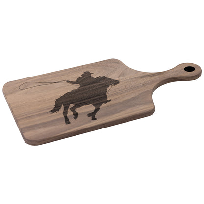 Rodeo Champion Hardwood Paddle Cutting Board