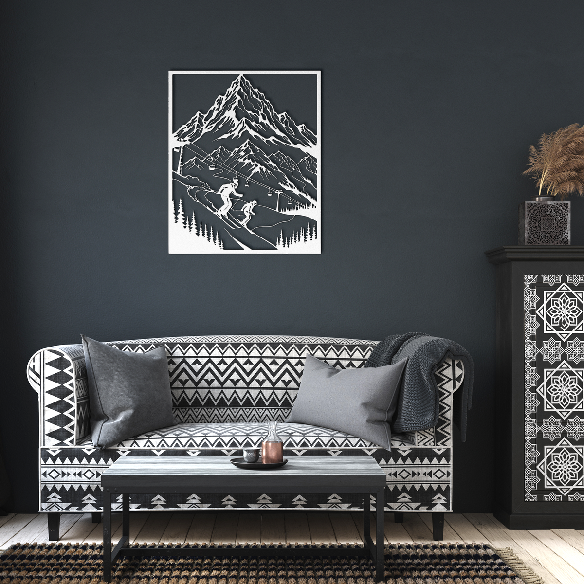 Ski_Adventure_Mountain_Scene_Metal_Wall__White_Dark_Living_Room_Mockup.png