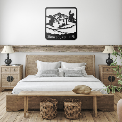 Snowbound_Life_Metal_Wall_Art_Black_Farmhouse_Bedroom_Mockup.png