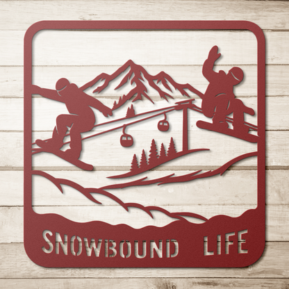 Snowbound_Life_Metal_Wall_Art_Red_Simple_Wood_BKGD_Mockup.png