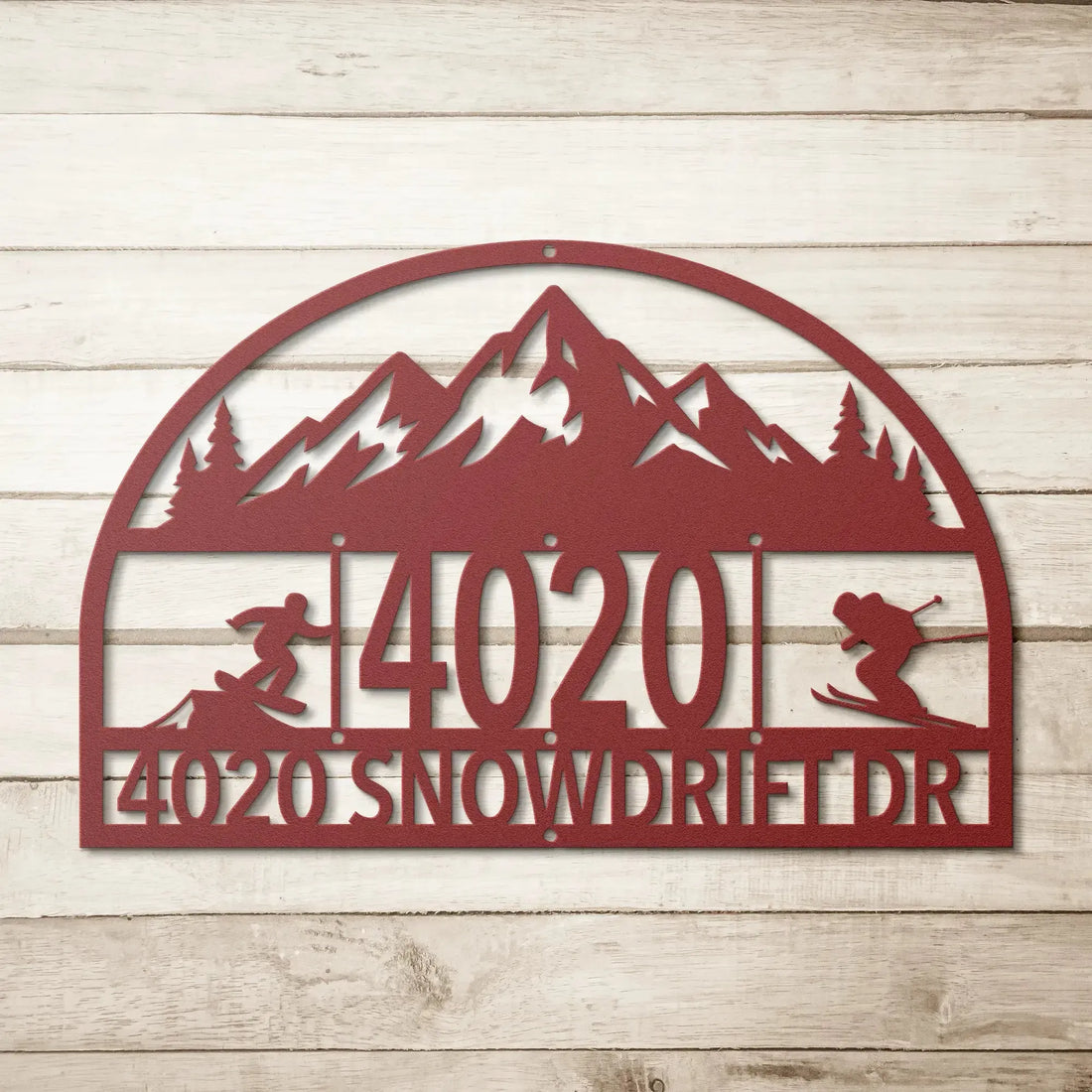 Snowy_Mountain_Arched_Custom_Address_Sig_Red_Simple_Wood_BKGD_Mockup_15387458