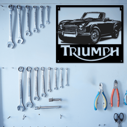 Triumph TR4 Metal Wall Art - Country Proud USA