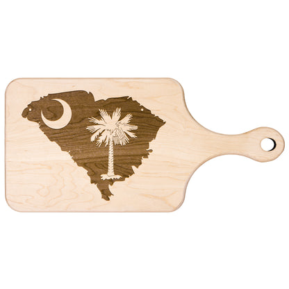 The Palmetto State South Carolina Hardwood Paddle Cutting Board