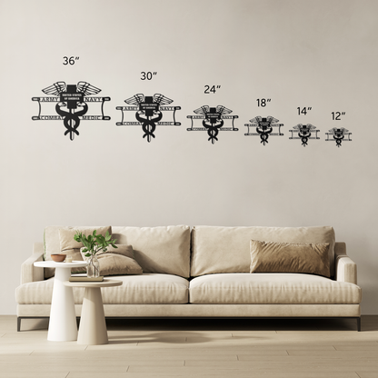 US Military Personalized Combat Metal Wall Art