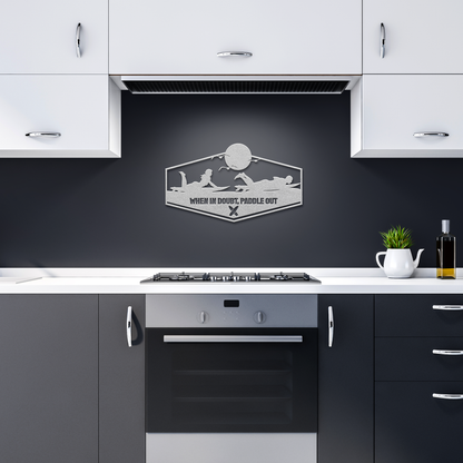 When_in_Doubt_Paddle_Out_Metal_Wall_Art_Silver_Dark_Kitchen_Mockup.png