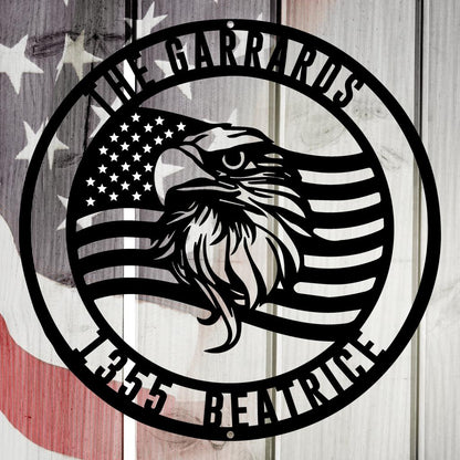 American Flag Circle Art
