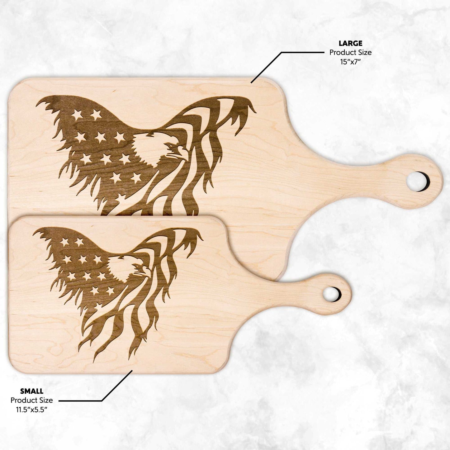 America Eagle Hardwood Paddle Cutting Board