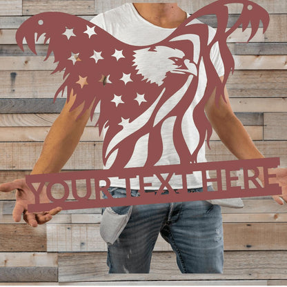 America Eagle Metal Decor - Country Proud USA