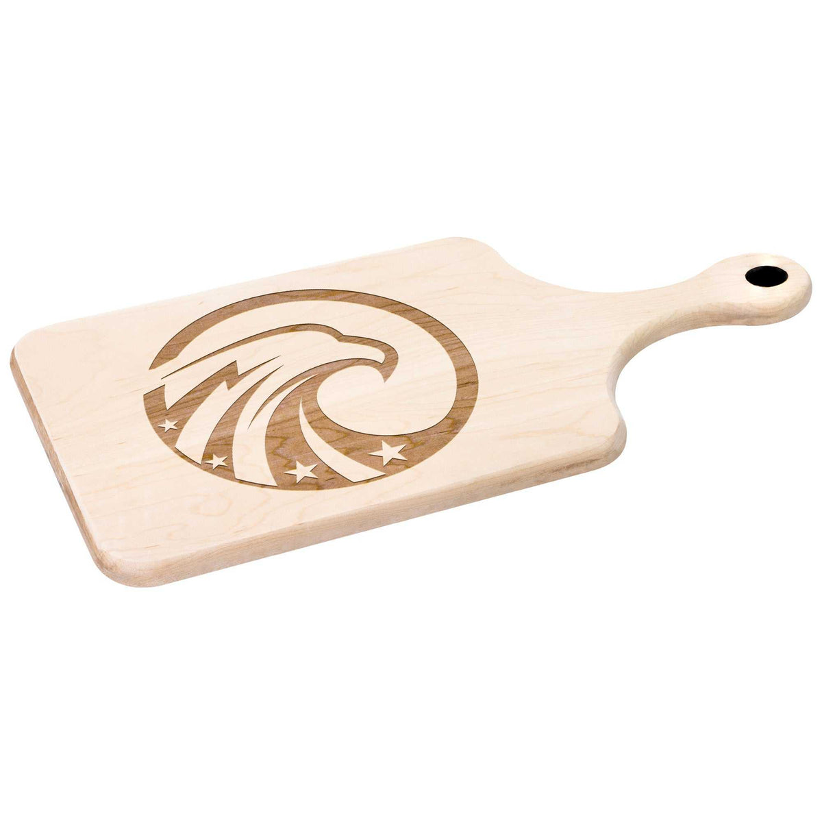 American Eagle with Stars Hardwood Paddle Cutting Board