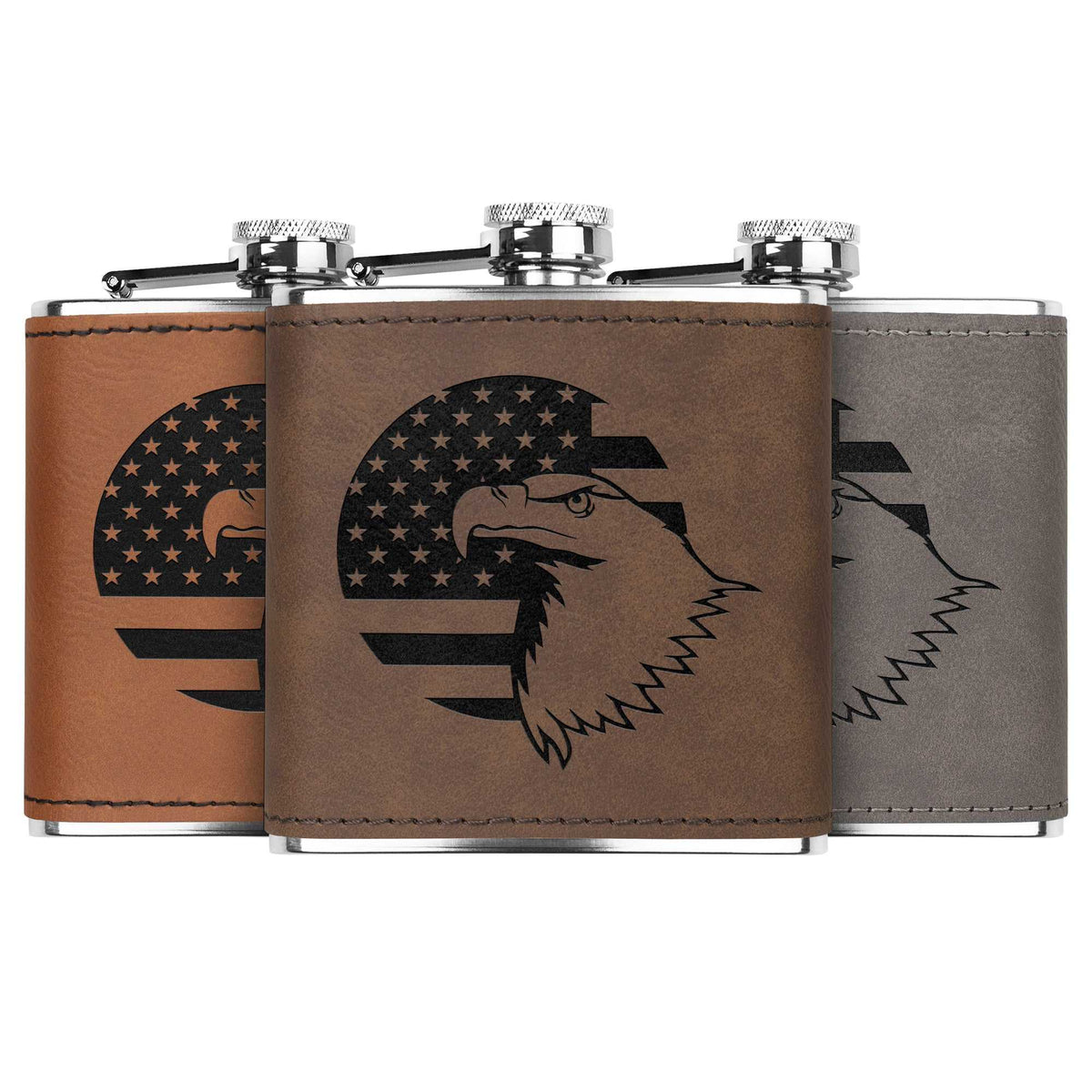 American Flag + Eagle Stainless Steel Flask