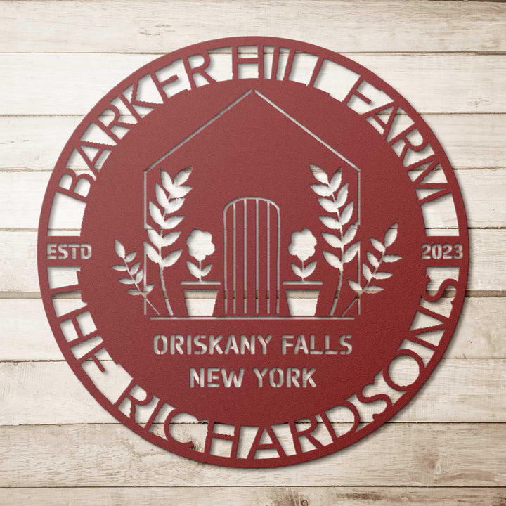 Barker Hill Farm Personalized Metal Wall Art
