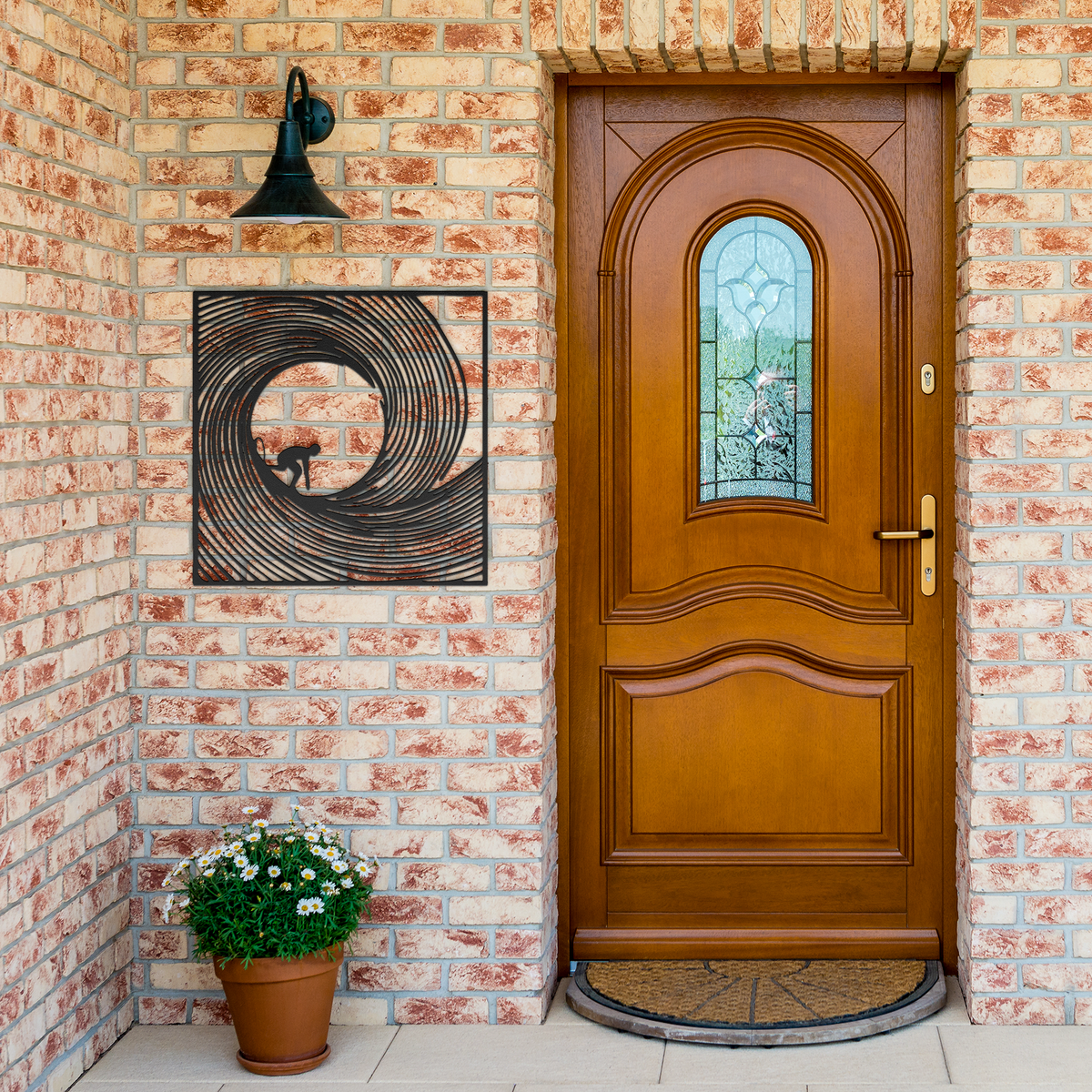 Barrel_Wave_Surfer_Metal_Wall_Art_Black_Brick_Entrance_Mockup.png