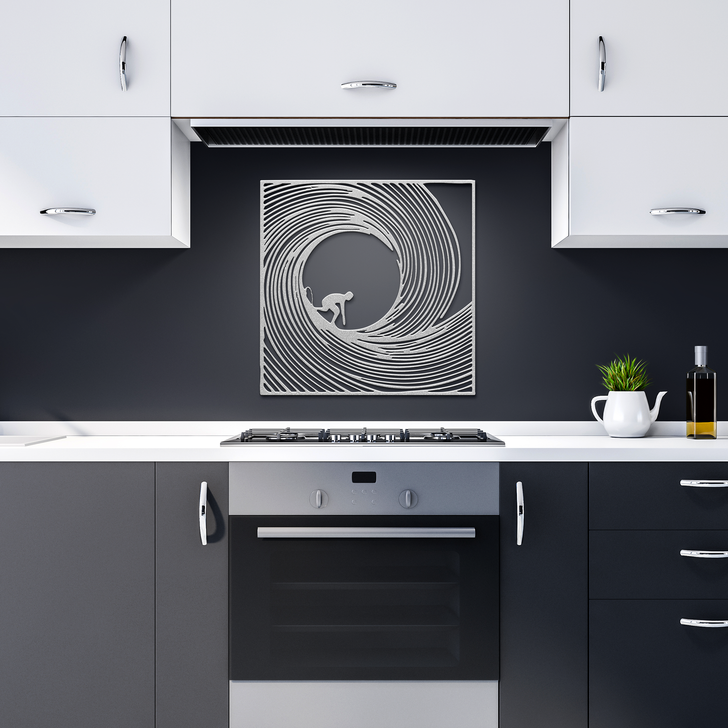 Barrel_Wave_Surfer_Metal_Wall_Art_Silver_Dark_Kitchen_Mockup.png