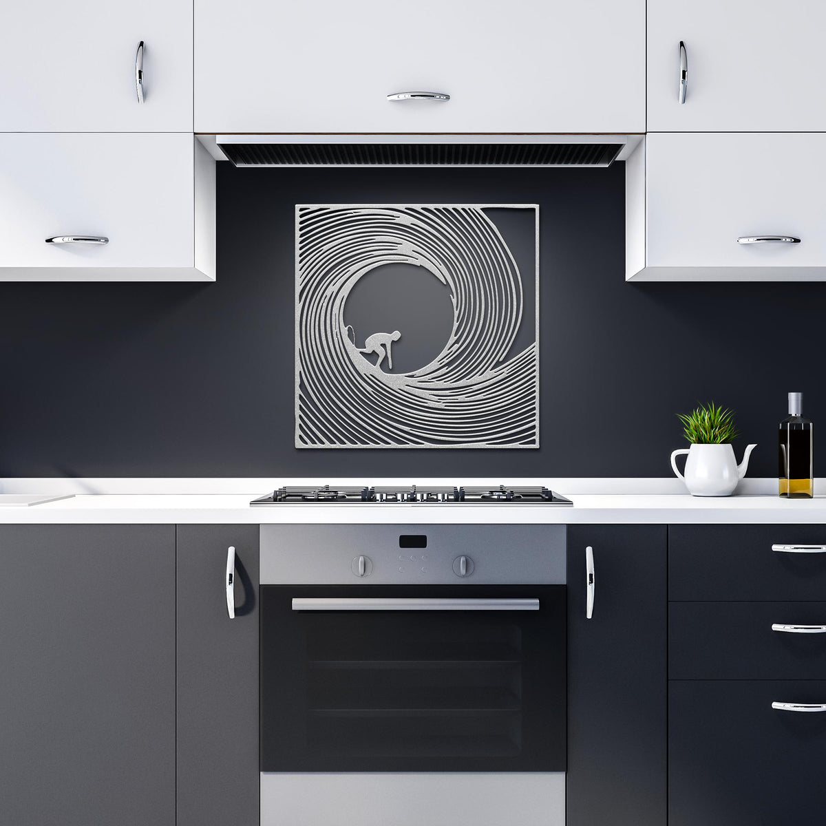 Barrel_Wave_Surfer_Metal_Wall_Art_Silver_Dark_Kitchen_Mockup.png