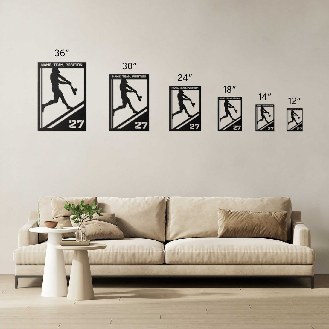 Baseball Customizable Sports Metal Wall Art