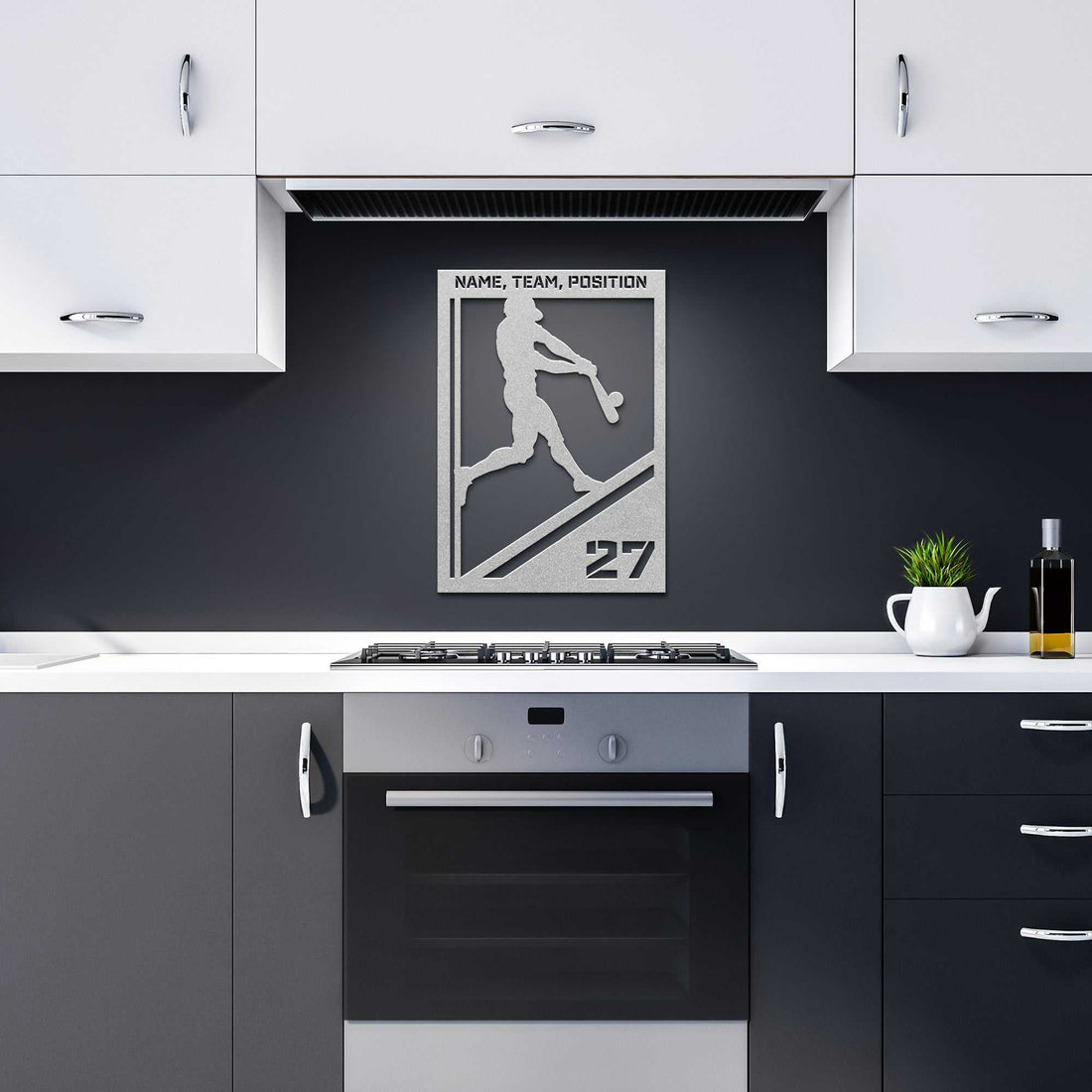 Baseball Customizable Sports Metal Wall Art