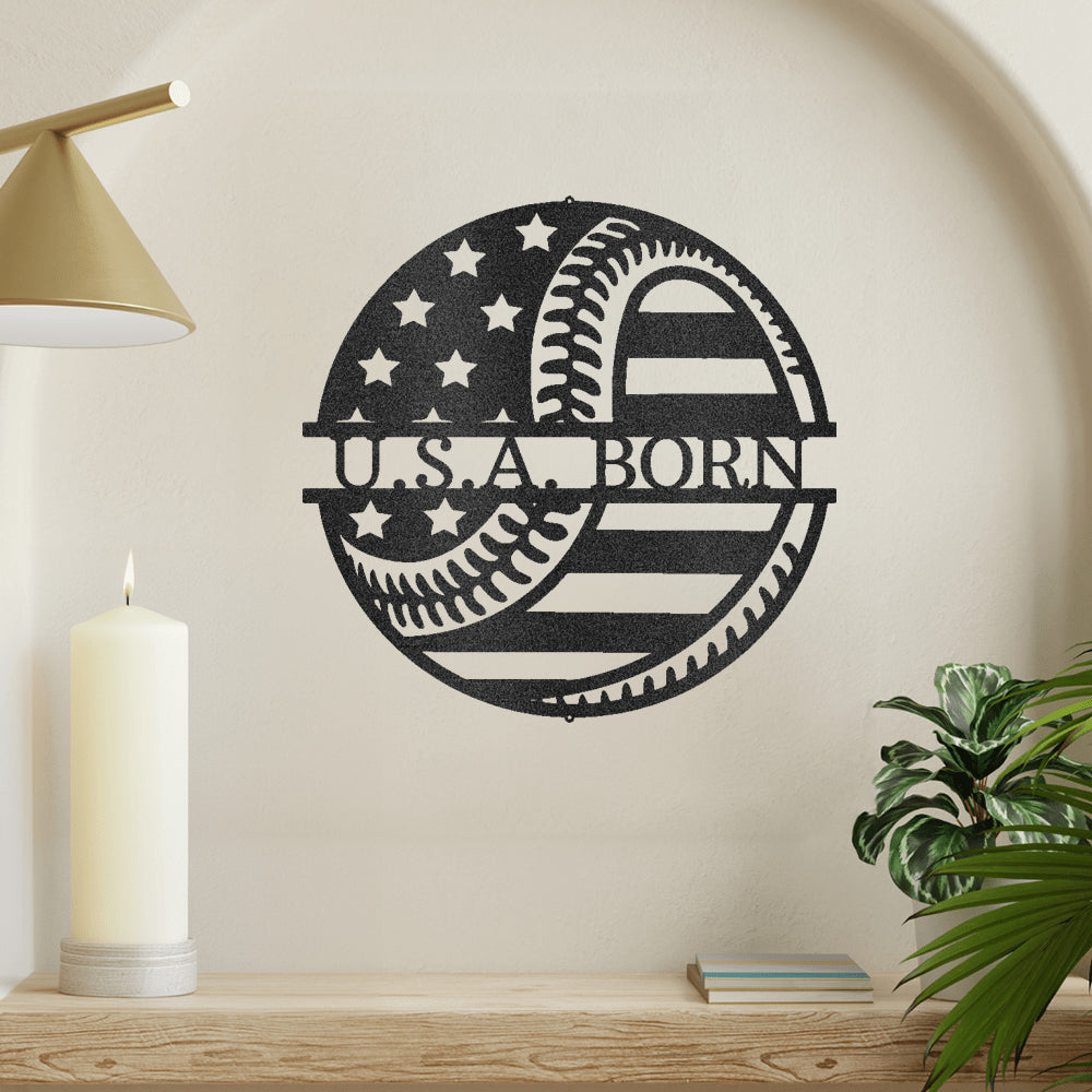 Baseball is America's Pastime Metal Wall Art