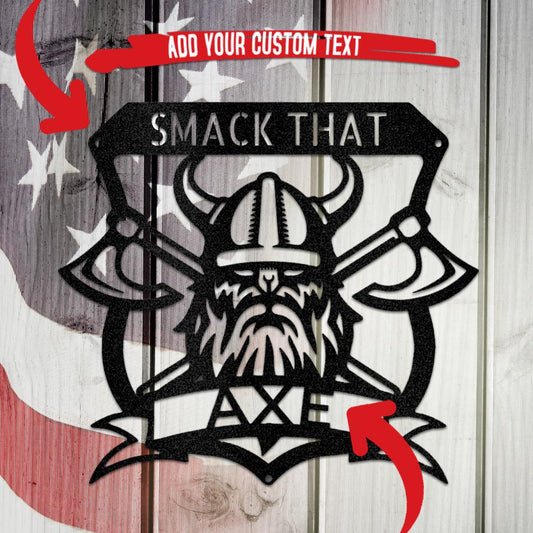 Battle Axe Plaque Monogram Metal Wall Art