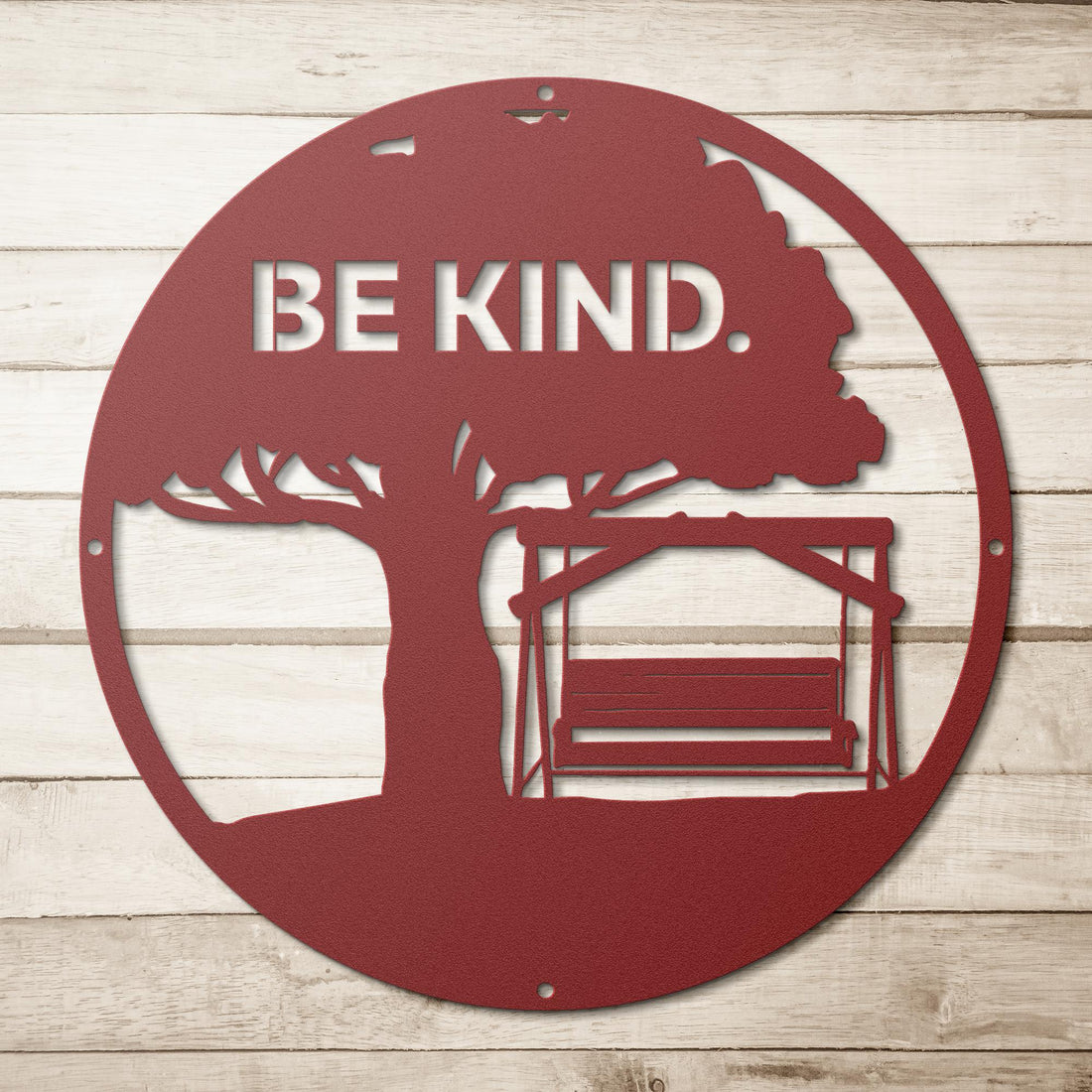 Be_Kind_Personalized_Metal_Wall_Art_Red_Simple_Wood_BKGD_Mockup_15290528