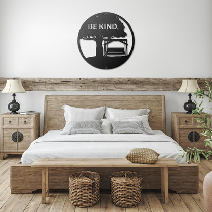Be_Kind_Personalized_Metal_Wall_Art_Black_Farmhouse_Bedroom_Mockup_15290525