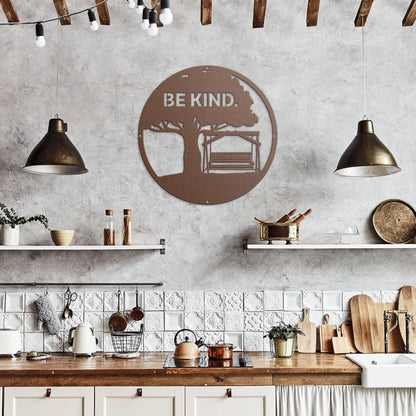 Be_Kind_Personalized_Metal_Wall_Art_Copper_Rustic_Kitchen_Mockup_15290532