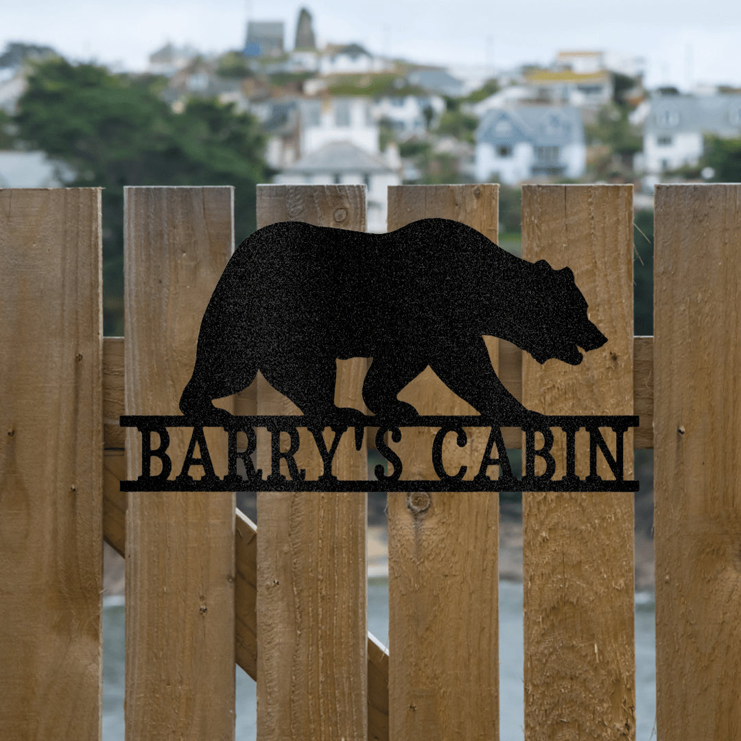 Bear Monogram Personalizable Metal Wall Decor