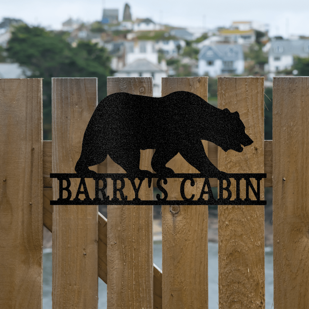 Bear Monogram Personalizable Metal Wall Decor