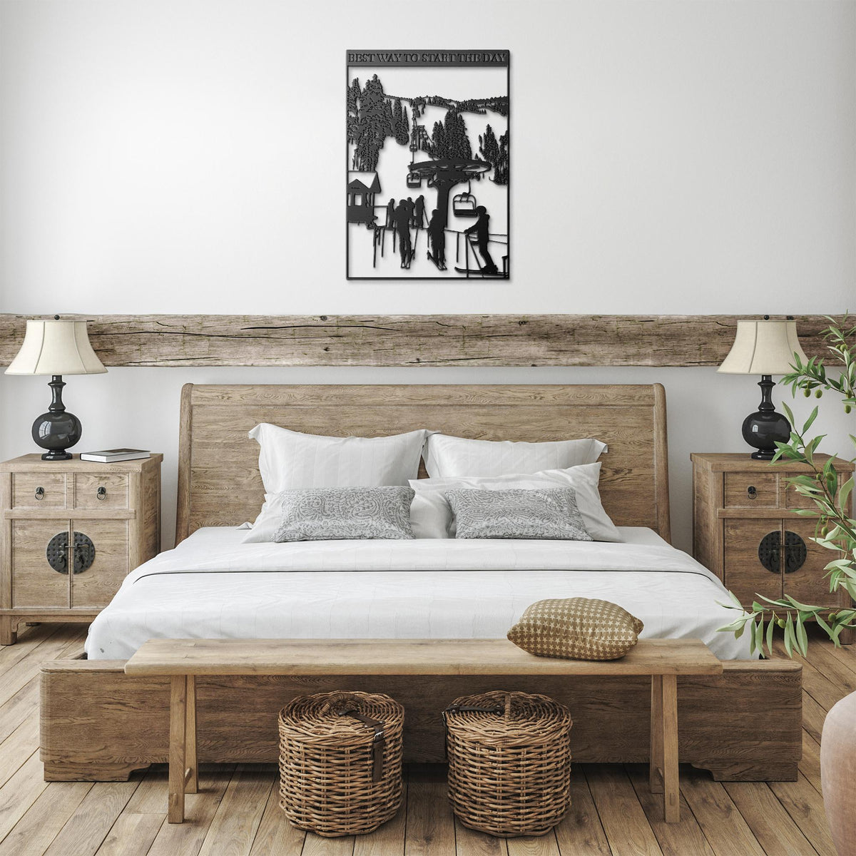 Best_Way_to_Start_the_Day_Metal_Wall_Art_Black_Farmhouse_Bedroom_Mockup.png