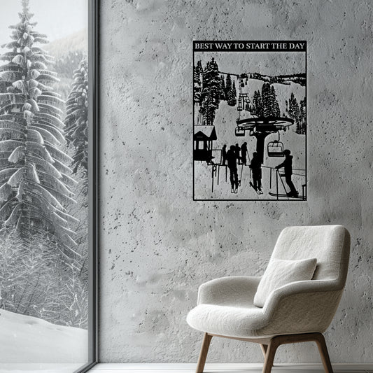 Best Way to Start the Day Metal Wall Art - Country Proud USA