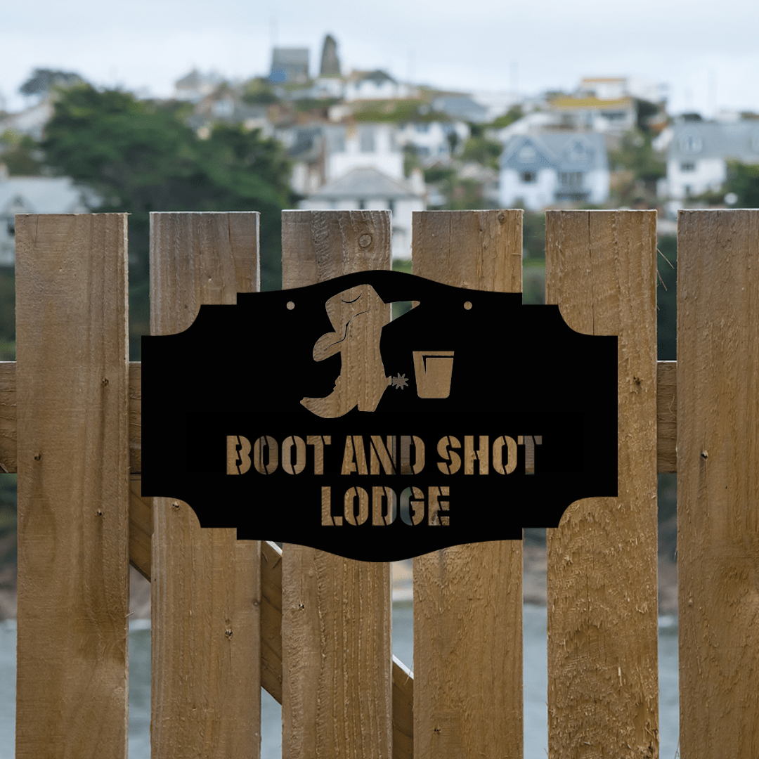 Boot & Shot Lodge Custom Metal Wall Decor