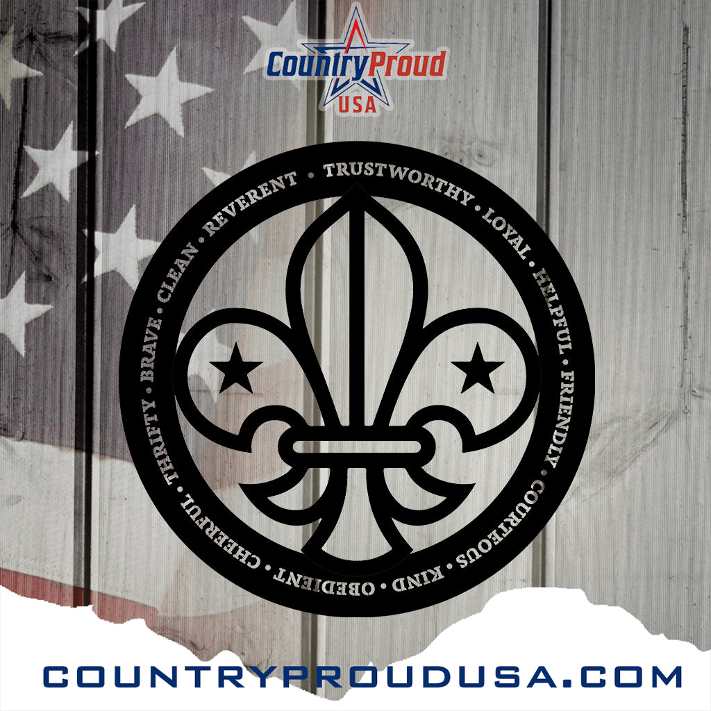 Boy Scout Law Circle Metal Wall Art, Achieving Honor