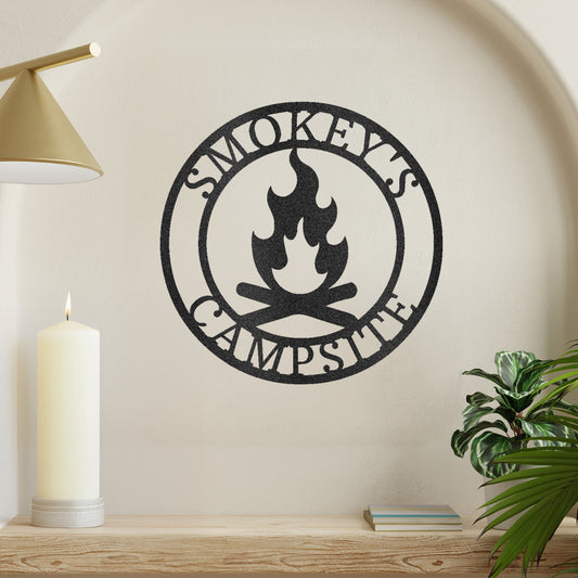 Campfire Monogram Custom Metal Wall Artwork