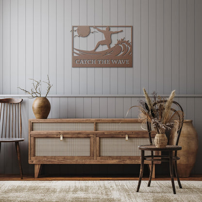 Catch_the_Wave_Metal_Wall_Art_Copper_Rustic_Hallway_Mockup