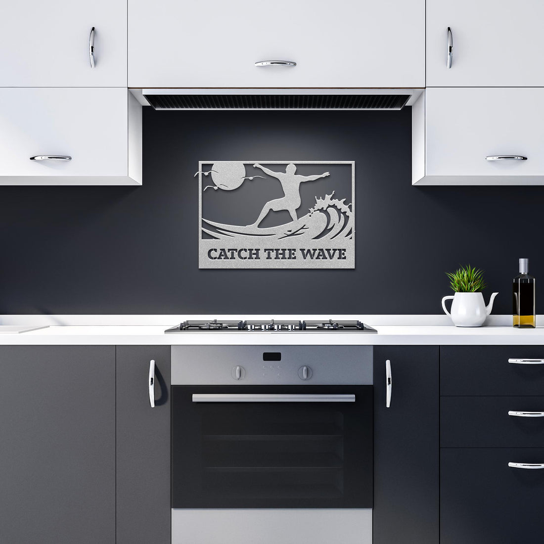 Catch_the_Wave_Metal_Wall_Art_Silver_Dark_Kitchen_Mockup