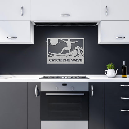Catch_the_Wave_Metal_Wall_Art_Silver_Dark_Kitchen_Mockup
