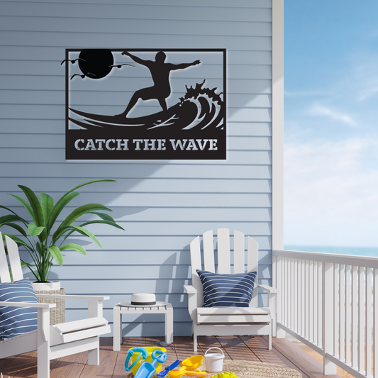 Catch the Wave Metal Wall Art