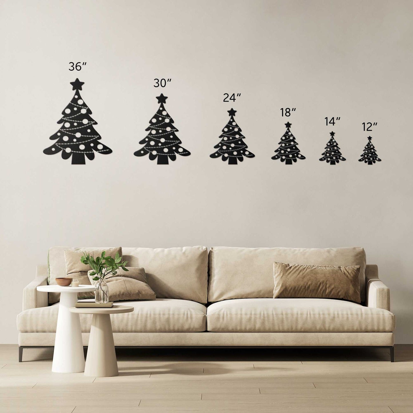 Christmas Tree with Ornament Cutouts