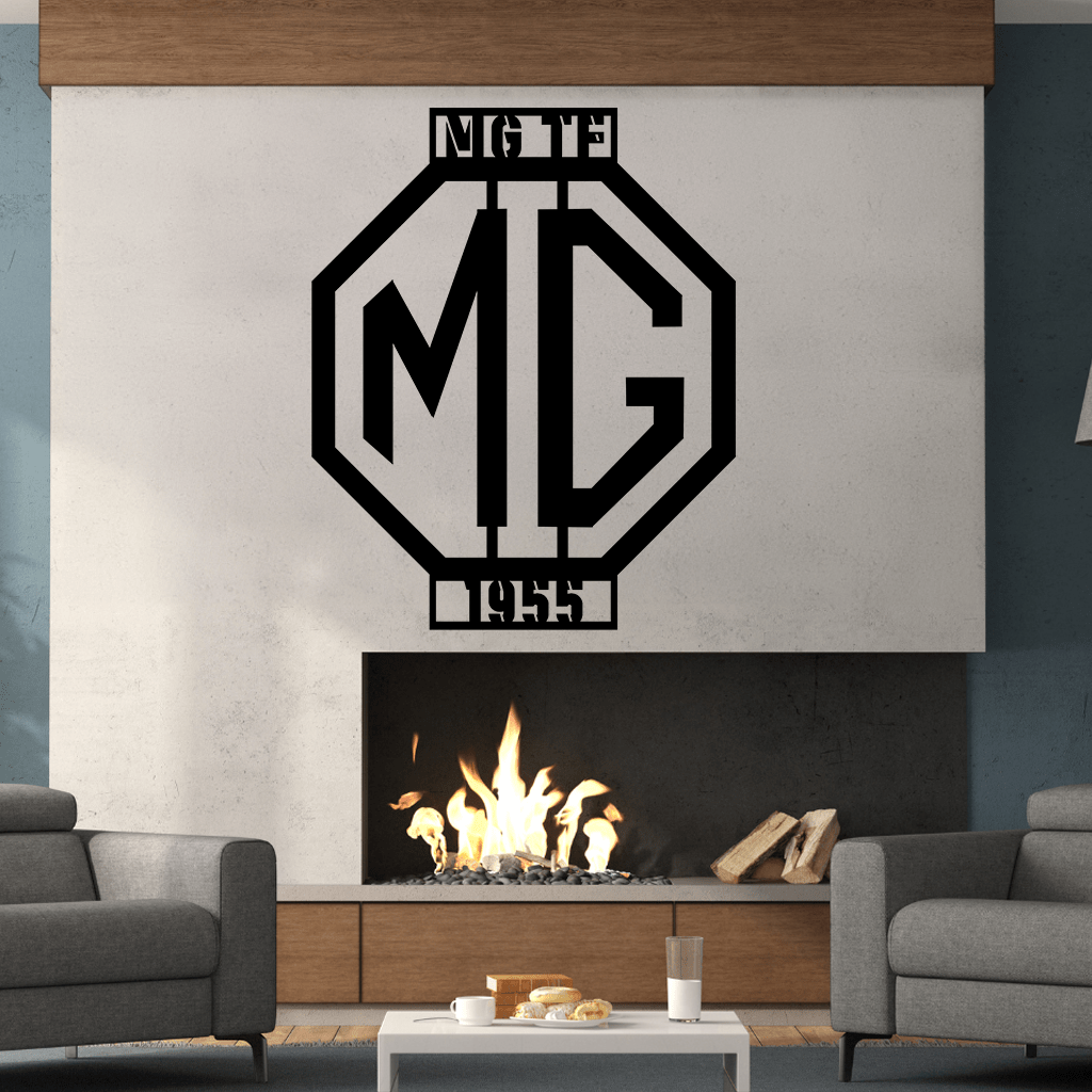 Classic British Car MG Metal Wall Art Decor
