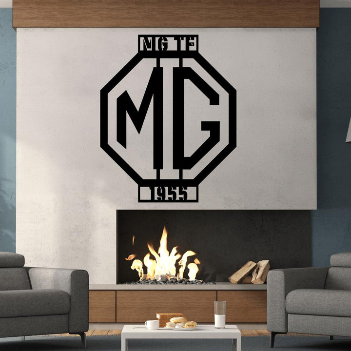 Classic British Car MG Metal Wall Art Decor