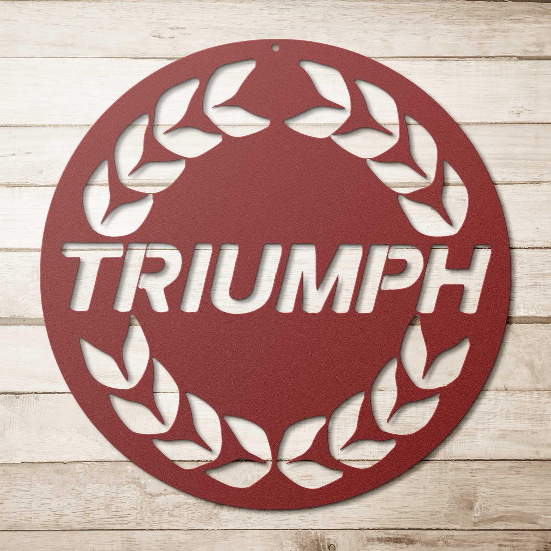 Classic British Car Triumph Laurel Wreath Metal art