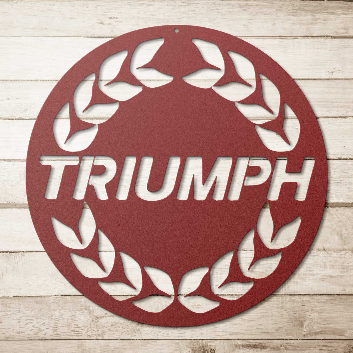 Classic British Car Triumph Laurel Wreath Metal art