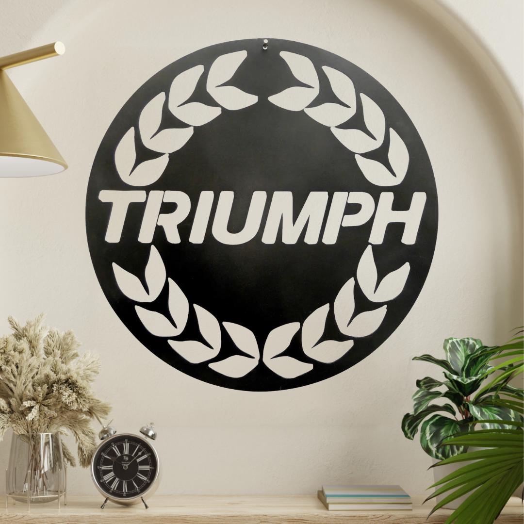 Classic British Car Triumph Laurel Wreath Metal art