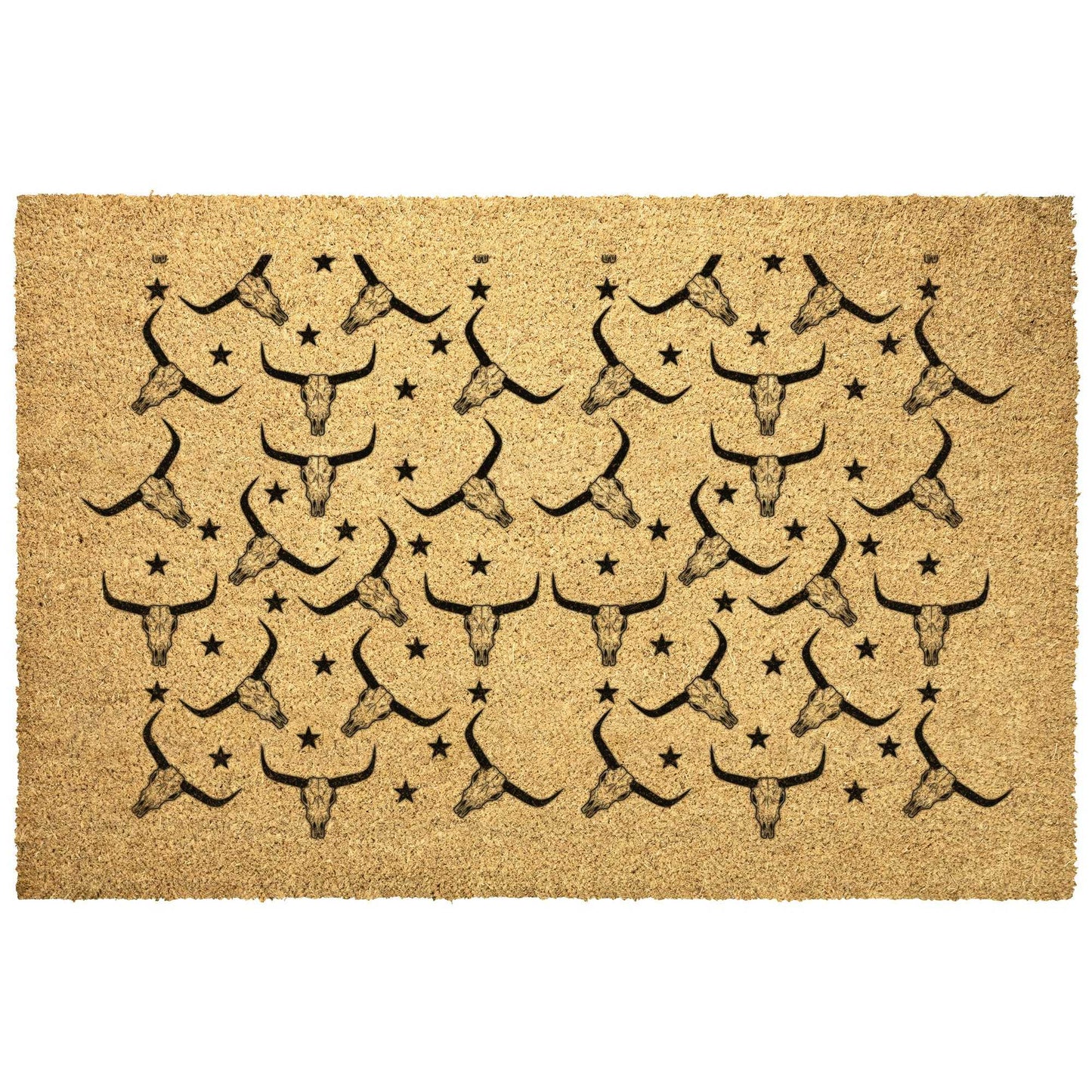 Country Steer Skulls Coir Welcome Doormat