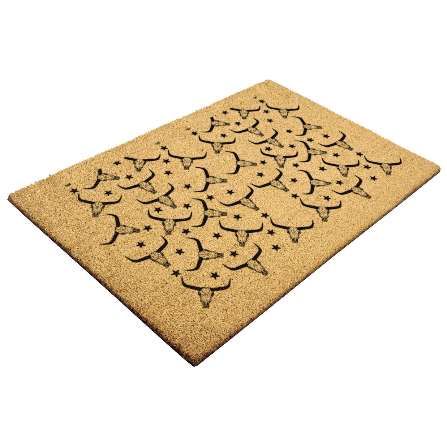 Country Steer Skulls Coir Welcome Doormat